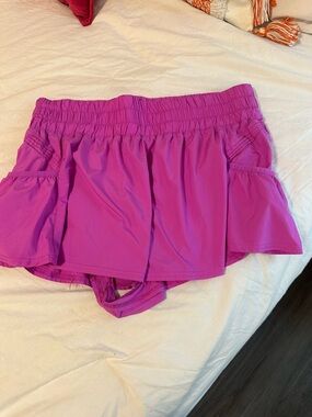 Free People Bright Pink Athletic Shorts